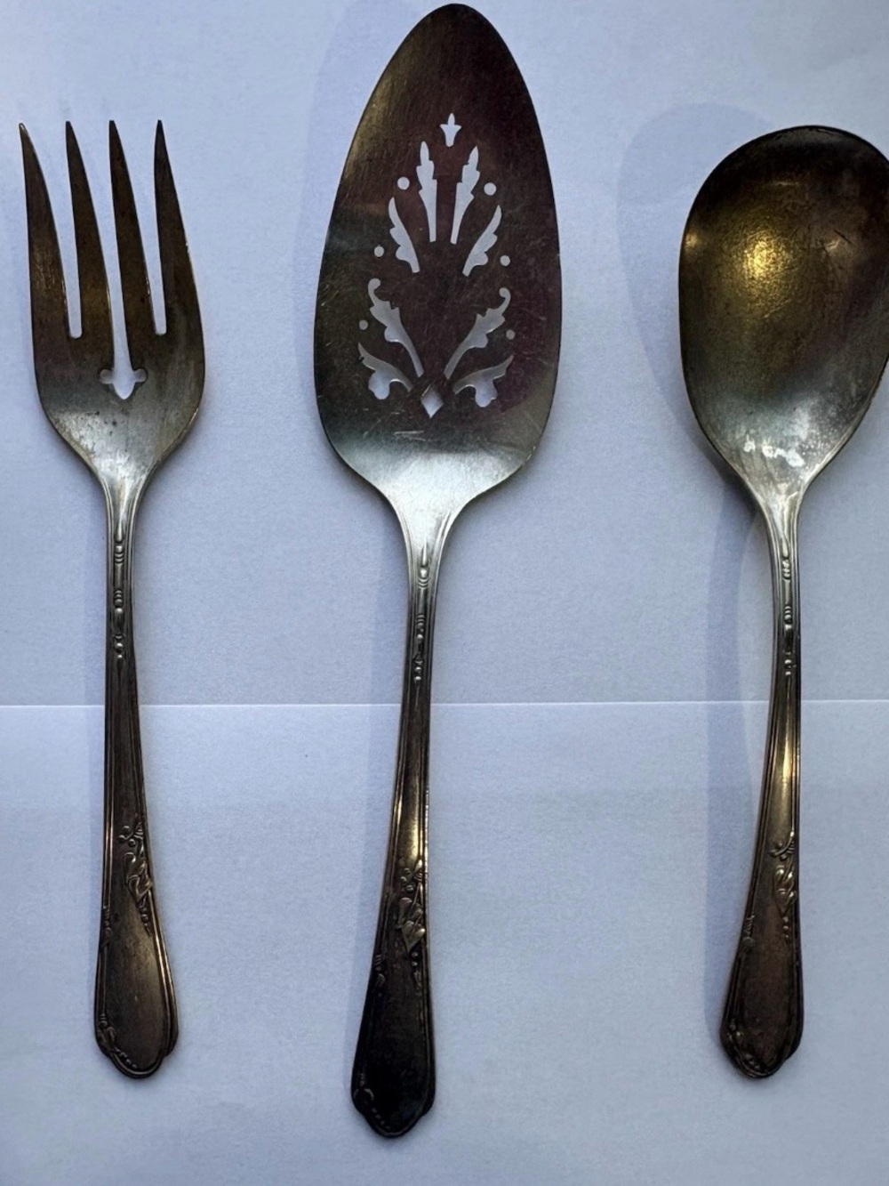 Vtg Set of 3 Wm A Rogers Oneida Meadowbrook Silverplate 1936 Flatware Dinnerware
